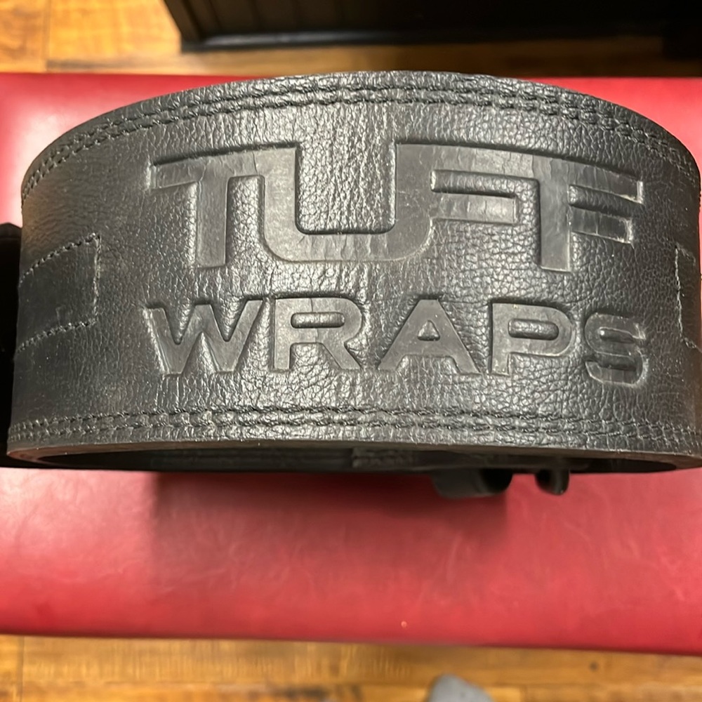 Tuff  Wraps 10mm XL Leather Double Prong Weightlifting Belt New